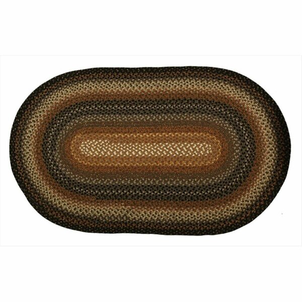 Homespice Decor Cocoa Bean Cotton Braided Rugs - Oval 400215